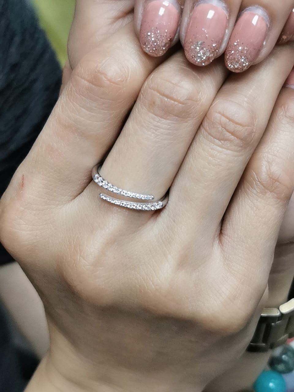 18k Gold Bypass Diamond Ring – Available in Rose, White, and Yellow Gold