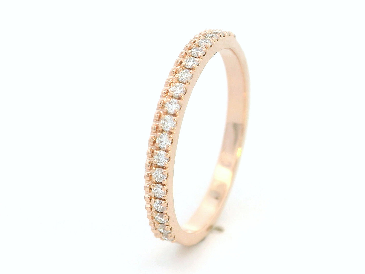 Elegant half eternity wedding or anniversary ring