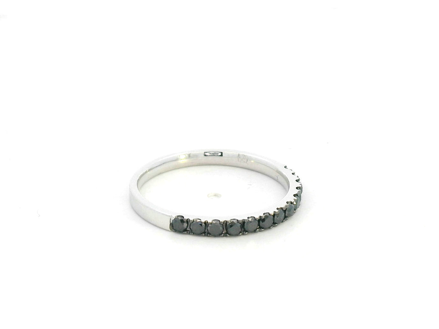 18K white gold black diamond eternity band with 0.41 carats of black diamonds by Emirates Diamonds