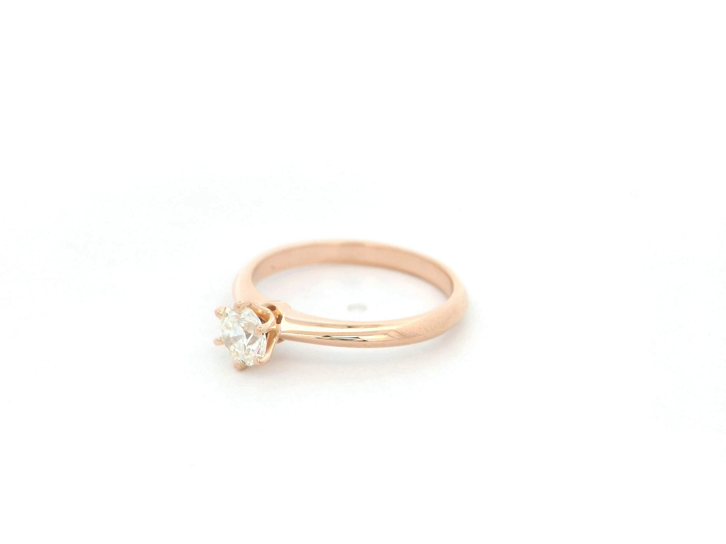 Diamond solitaire ring in 18K rose gold with 0.50 carat GIA certified round diamond – Emirates Diamonds