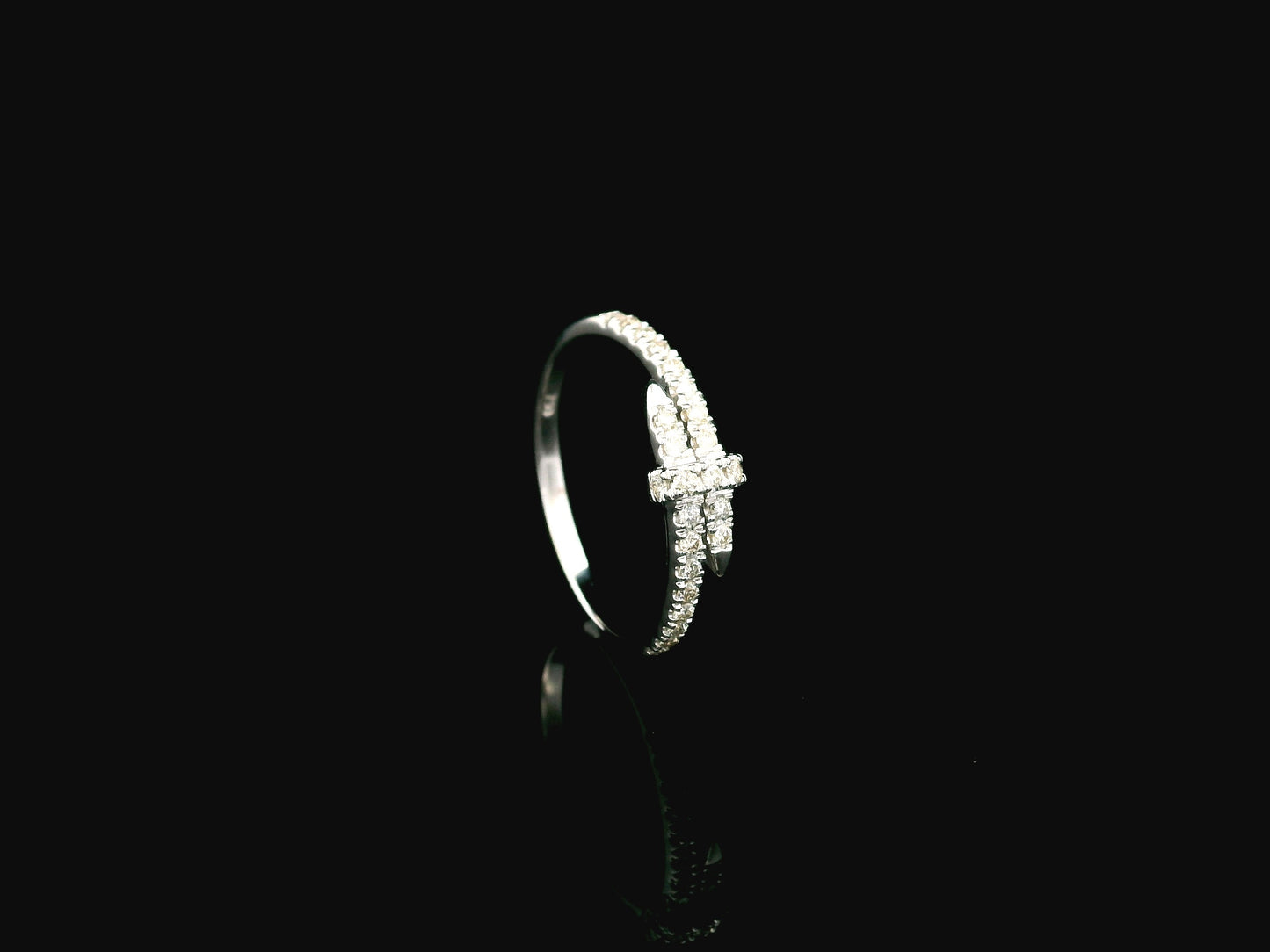 Diamond Wrap Ring in 18K White Gold
