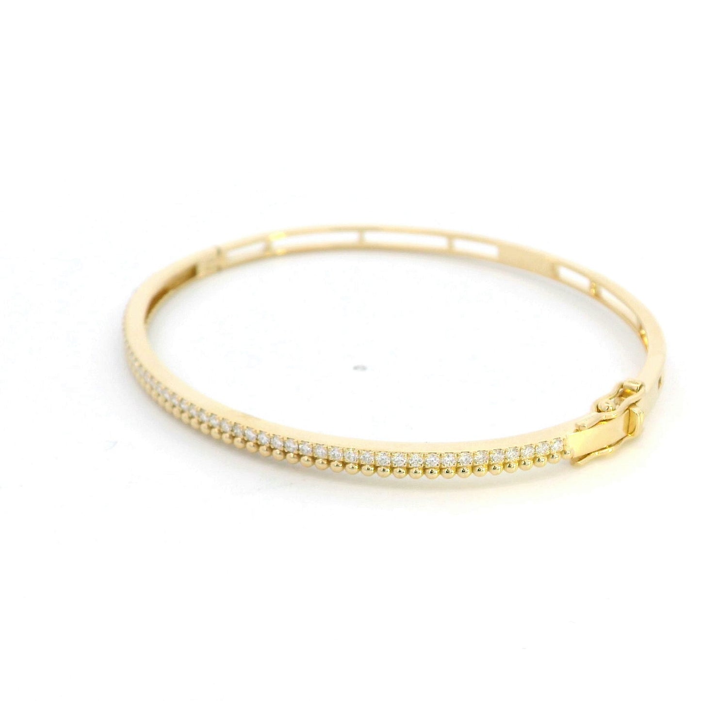 18k Gold Diamond Bangle Bracelet - 0.56 Carat Sparkling Elegance