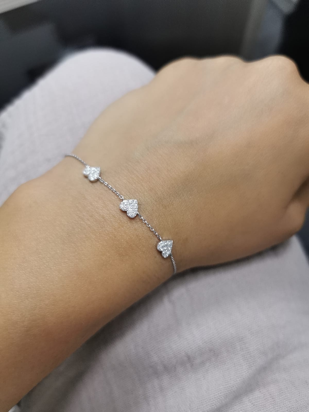 Make A Statement With This Elegant Triple Heart Chain Bracelet. Featuring Three Intricately Detailed Hearts And A Classic Chain, This Unique Piece Looks Brilliant Worn As-Is Or Layered With Other Jewelry.
