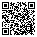 QR code with a blue and white design
