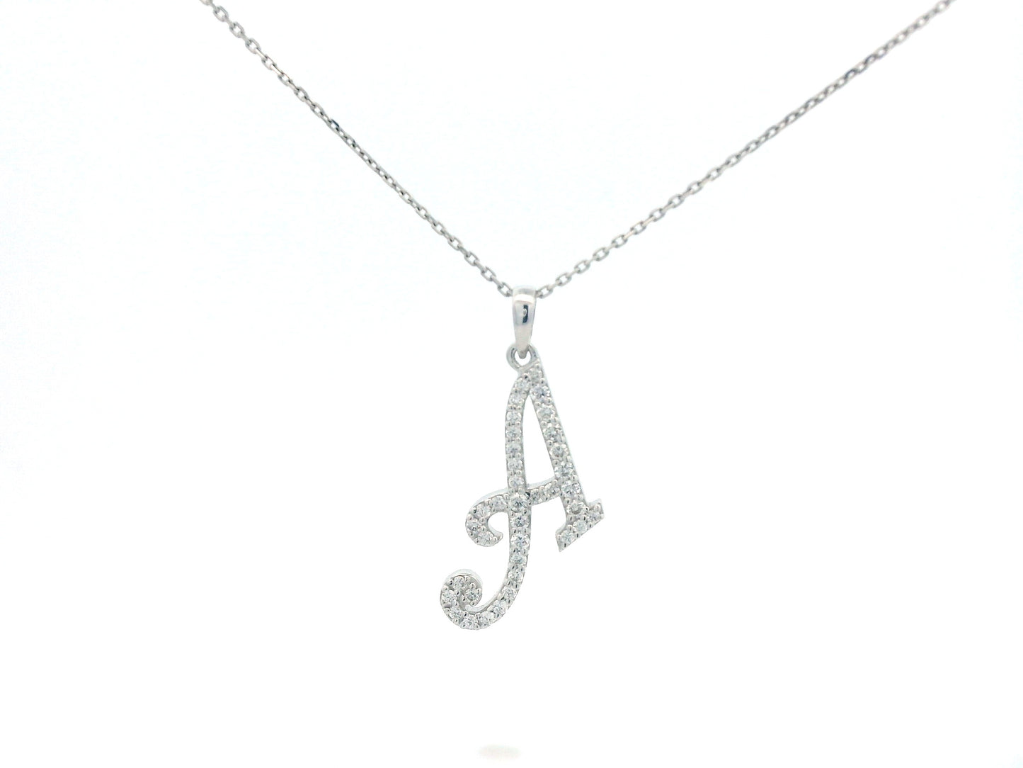 18K gold diamond initial pendant featuring 0.24 carats of brilliant diamonds, personalized letter necklace, luxury monogram jewelry gift.