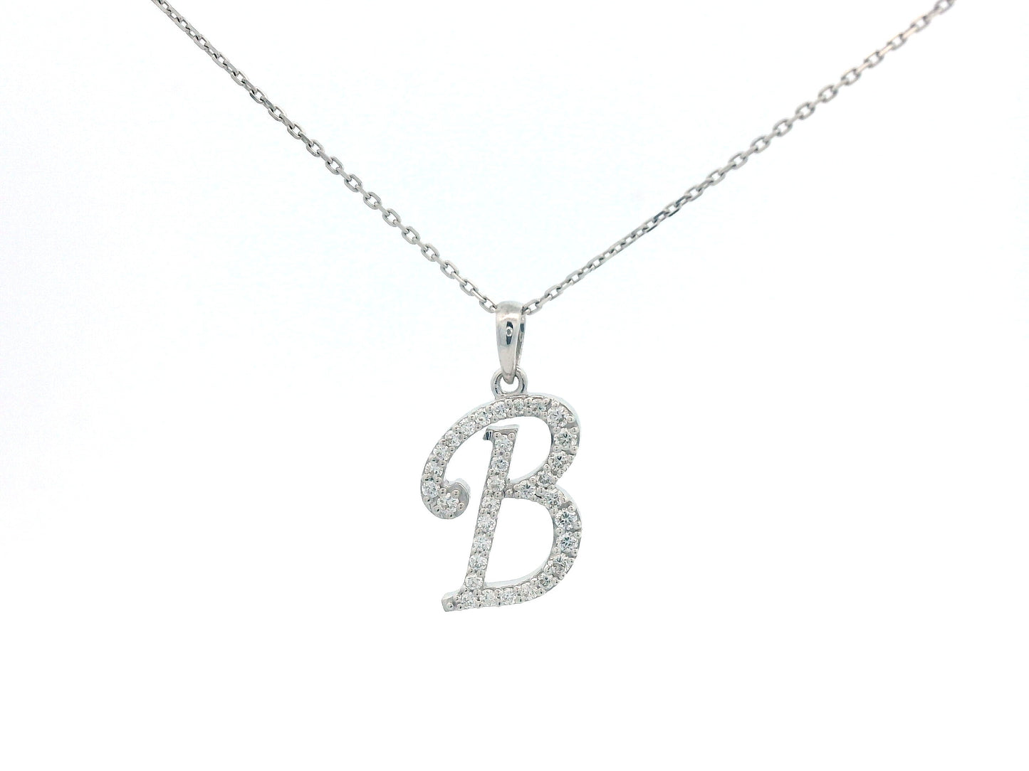 18K gold diamond initial pendant featuring 0.21 carats of brilliant diamonds, personalized letter necklace, luxury monogram jewelry gift.