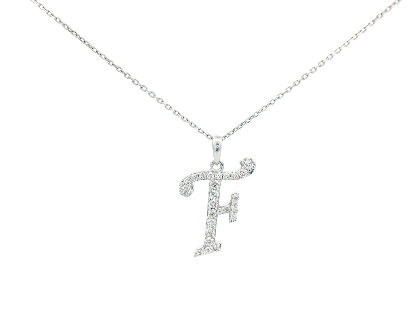 18K gold diamond initial pendant featuring 0.21 carats of brilliant diamonds, personalized letter necklace, luxury monogram jewelry gift.