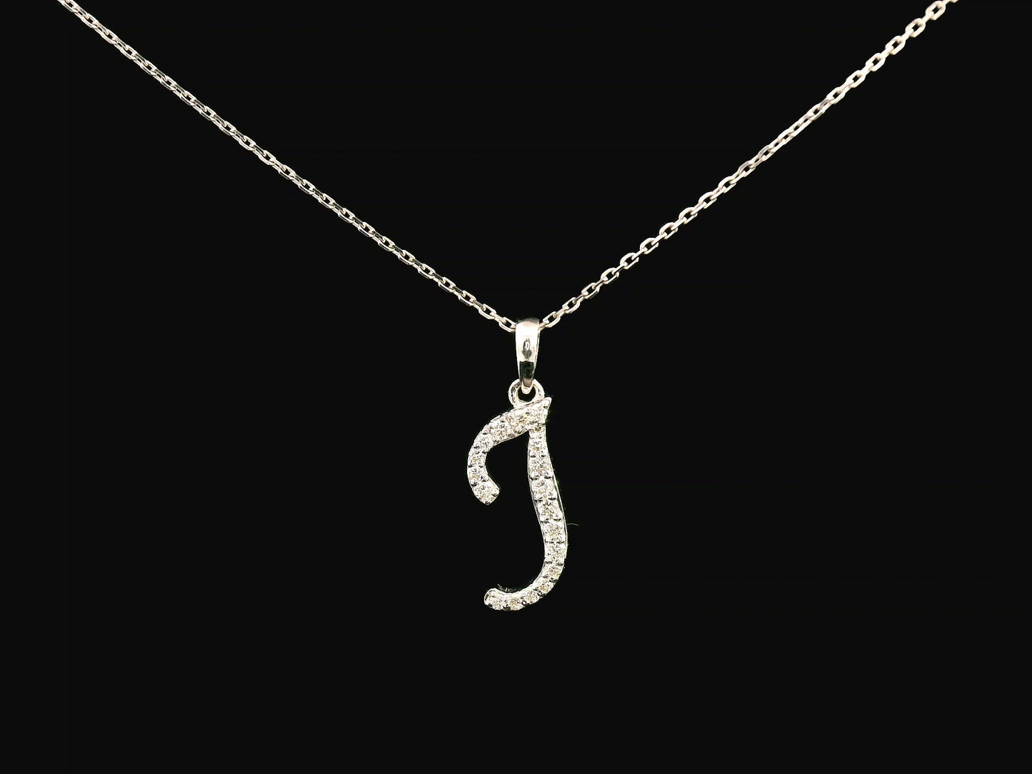 18K gold diamond initial pendant featuring 0.14 carats of brilliant diamonds, personalized letter necklace, luxury monogram jewelry gift.
