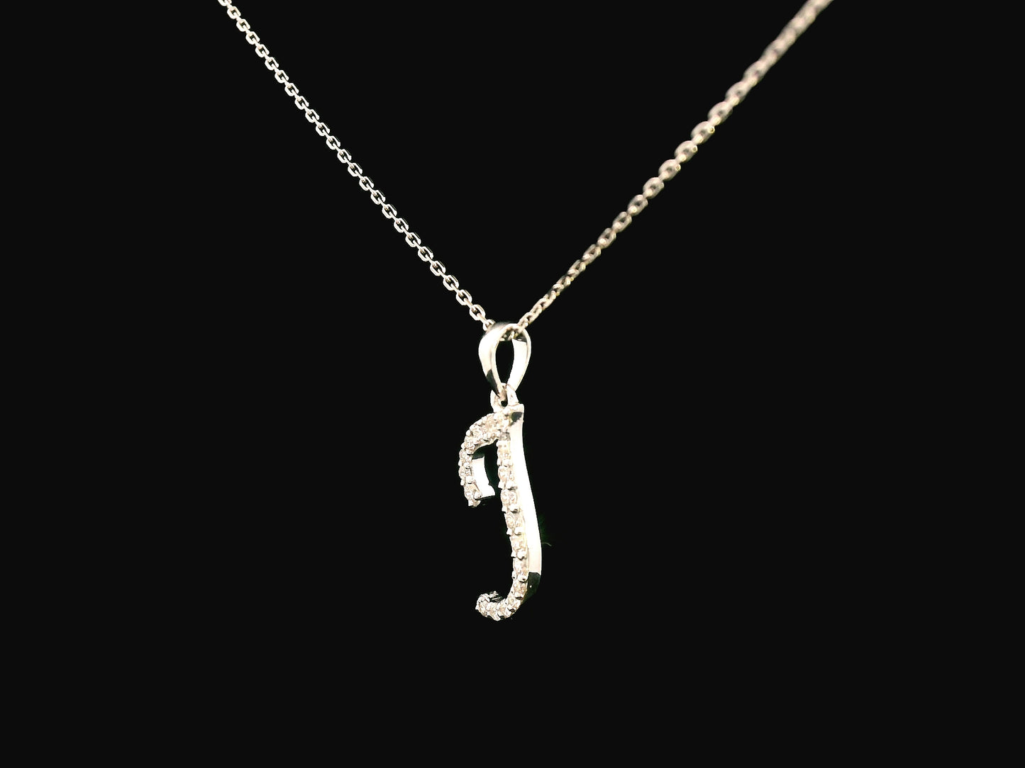 18K gold diamond initial pendant featuring 0.14 carats of brilliant diamonds, personalized letter necklace, luxury monogram jewelry gift.