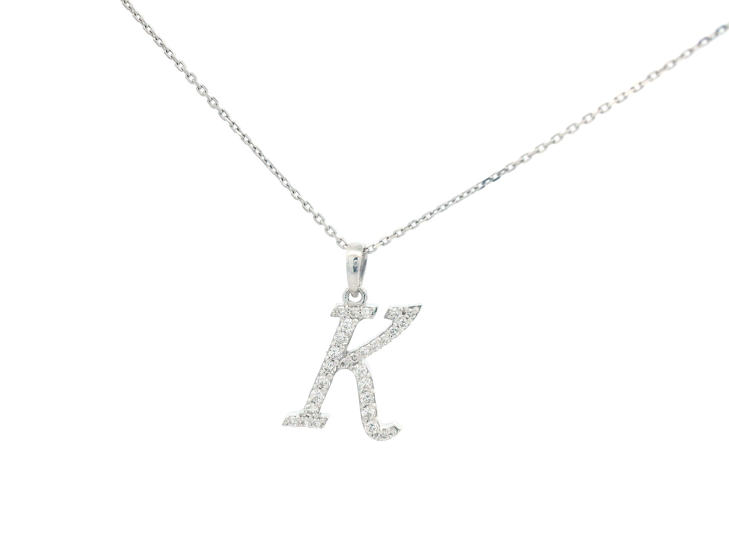 18K gold diamond initial pendant featuring 0.20 carats of brilliant diamonds, personalized letter necklace, luxury monogram jewelry gift.