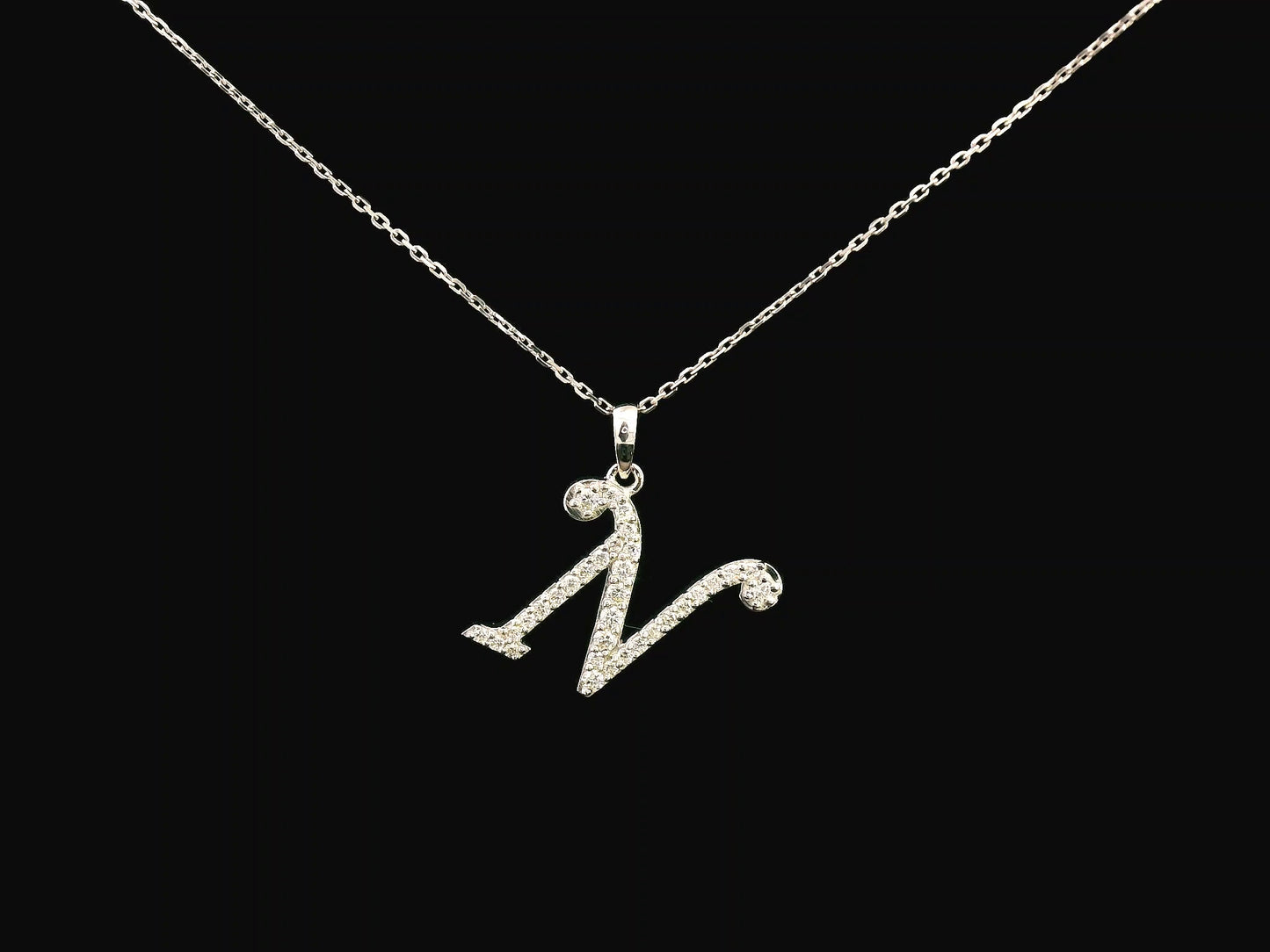 18K gold diamond initial pendant featuring 0.23 carats of brilliant diamonds, personalized letter necklace, luxury monogram jewelry gift.