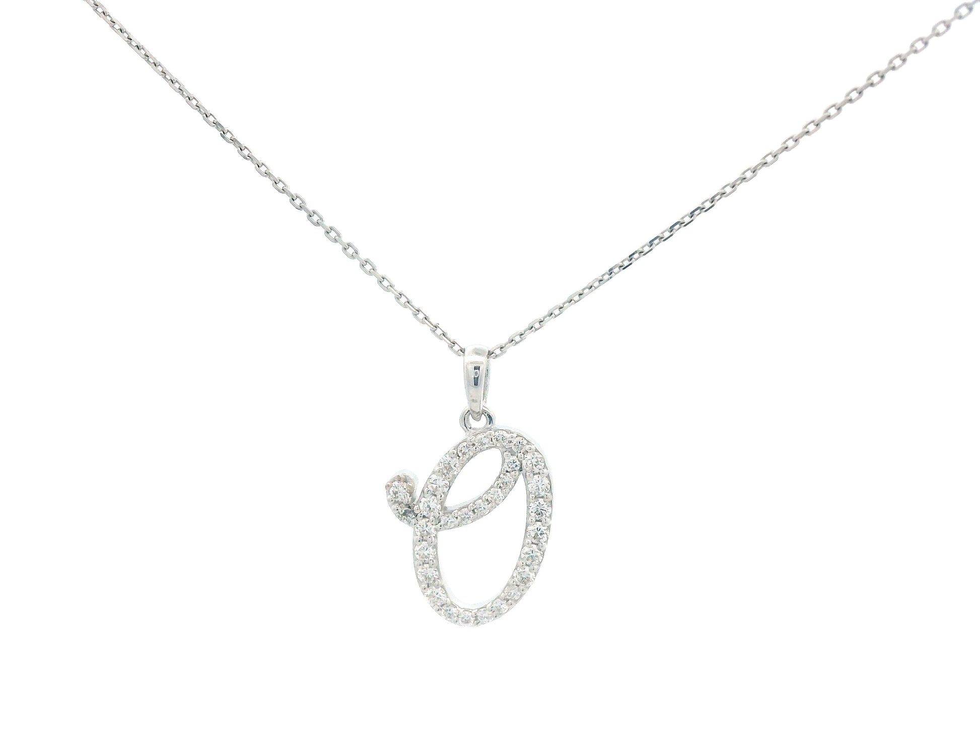 18K gold diamond initial pendant featuring 0.28 carats of brilliant diamonds, personalized letter necklace, luxury monogram jewelry gift.