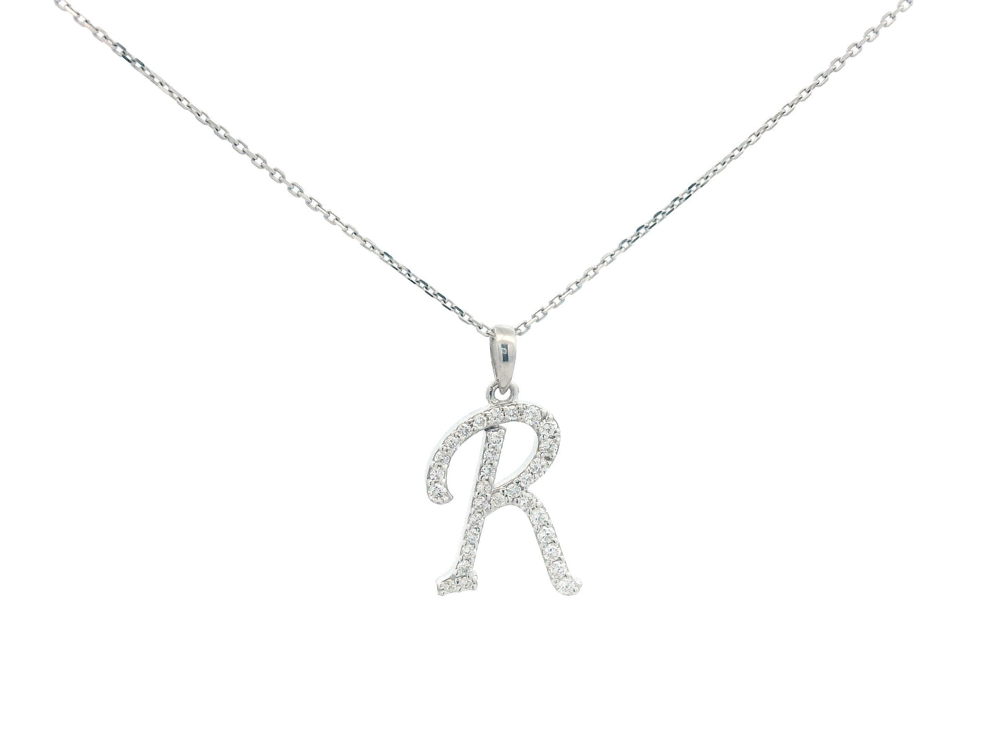 18K gold diamond initial pendant featuring 0.23 carats of brilliant diamonds, personalized letter necklace, luxury monogram jewelry gift.