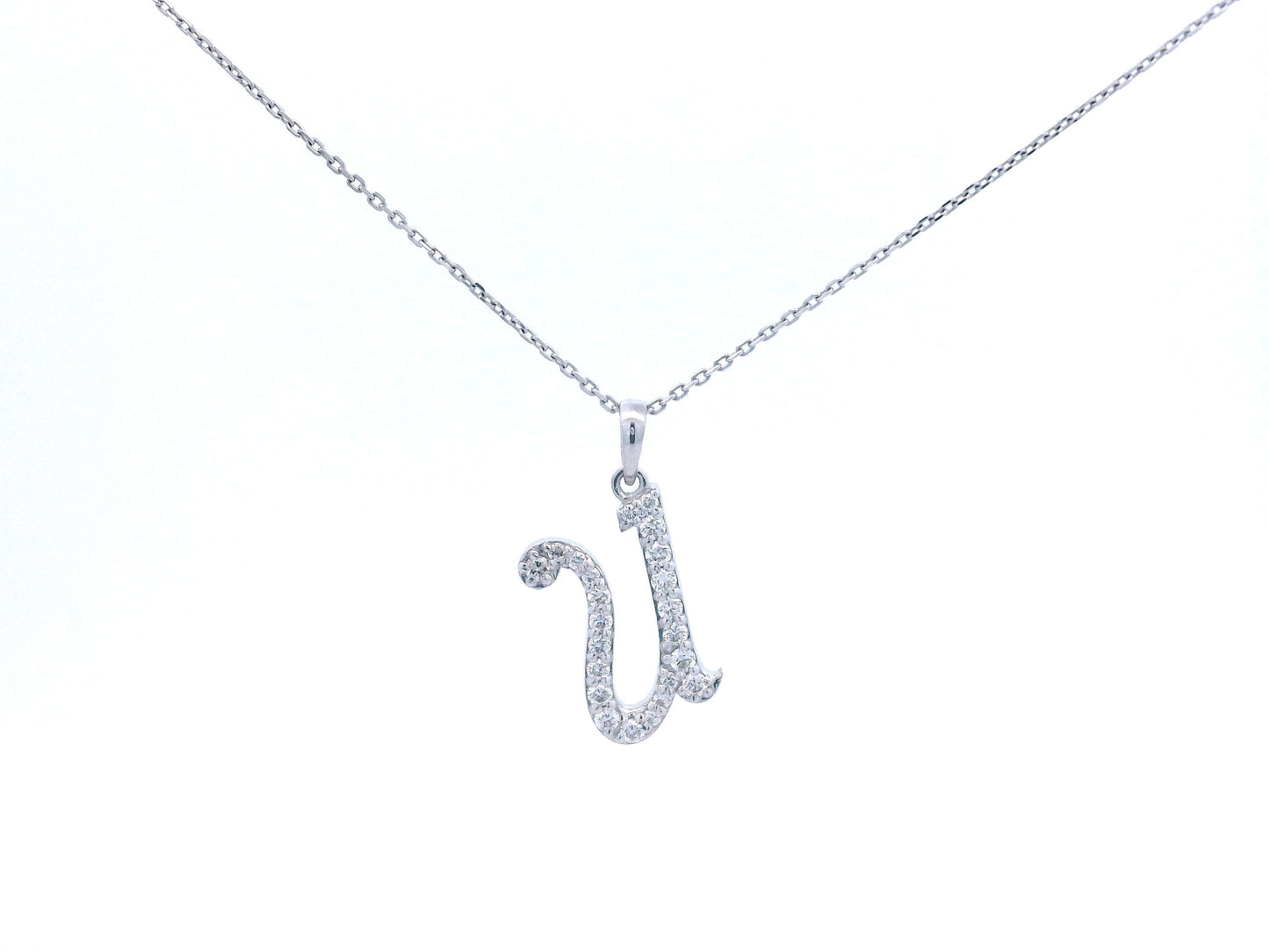 18K gold diamond initial pendant featuring 0.23 carats of brilliant diamonds, personalized letter necklace, luxury monogram jewelry gift.