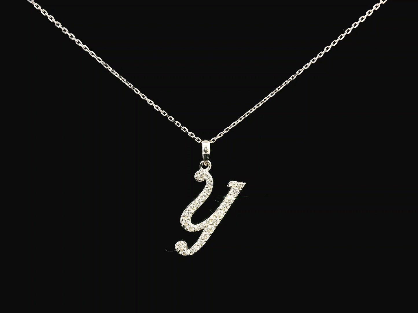 18K gold diamond initial pendant featuring 0.24 carats of brilliant diamonds, personalized letter necklace, luxury monogram jewelry gift.