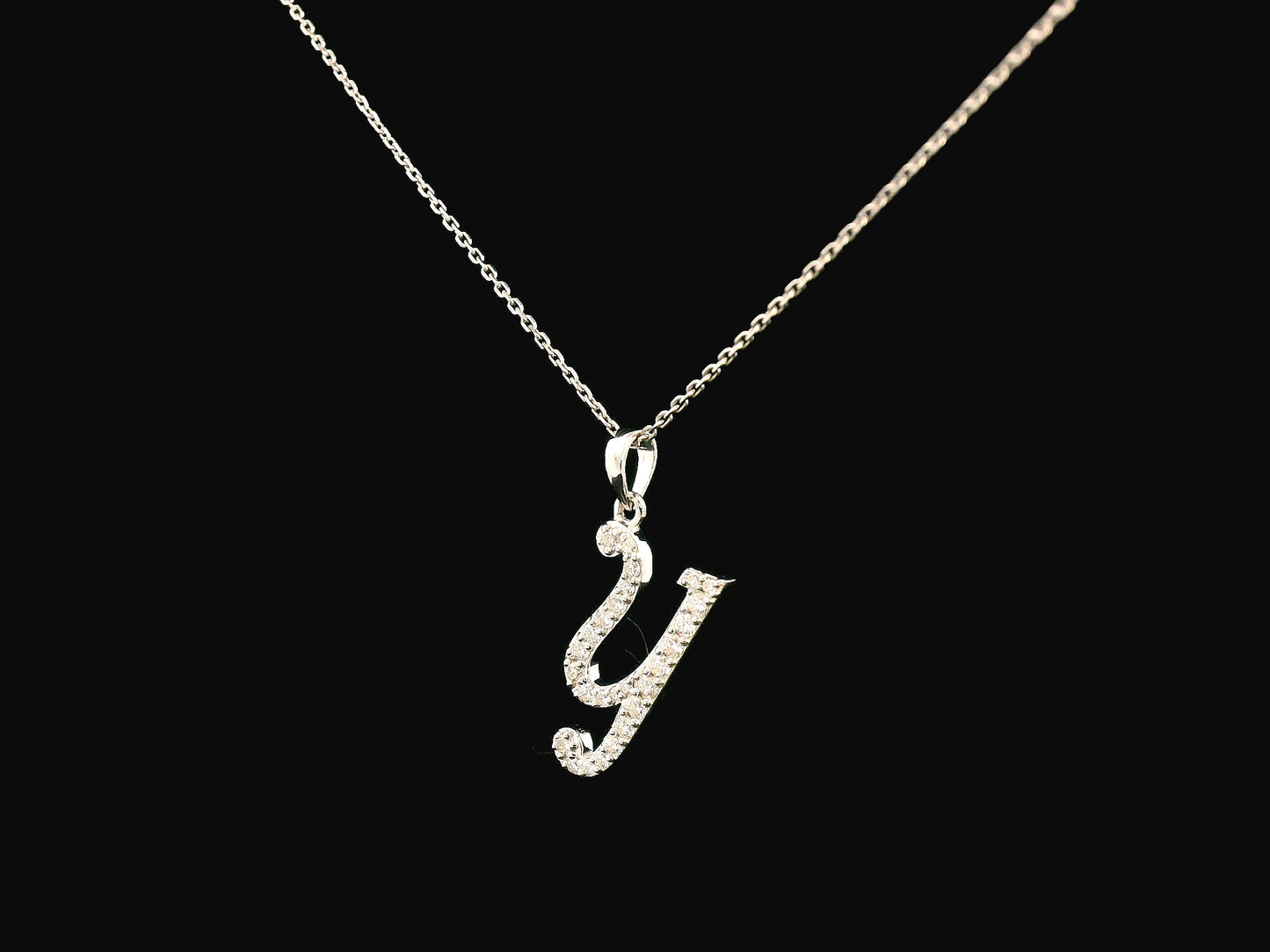18K gold diamond initial pendant featuring 0.24 carats of brilliant diamonds, personalized letter necklace, luxury monogram jewelry gift.