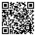 QR code with a blue and white design