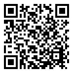 QR code with a blue and white design