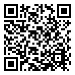 QR code with a blue and white design