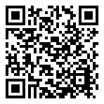 QR code with a blue and white design