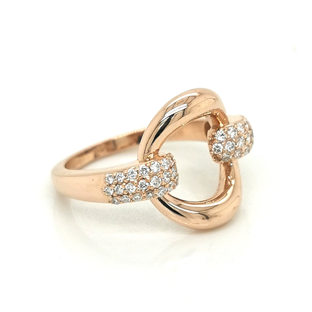 A Unique Cocktail Ring Is Sure To Spark A Conversation. Wear This Open Circle Design Ring To Your Next Party And You'll Understand What I Mean. Bold Looking Piece Crafted In 18k Rose Gold.