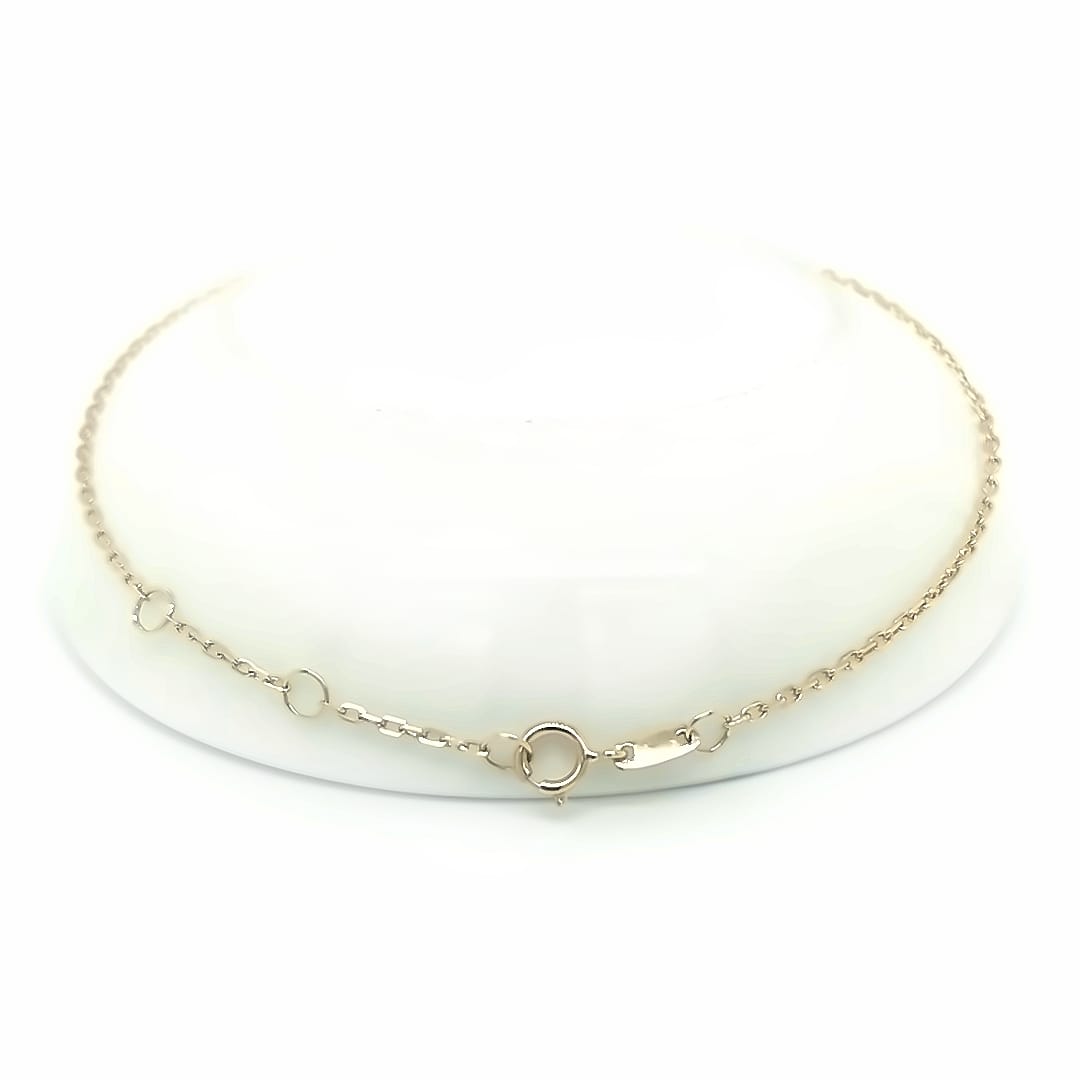Solitaire Diamond Chain Bracelet In 18k Yellow Gold.