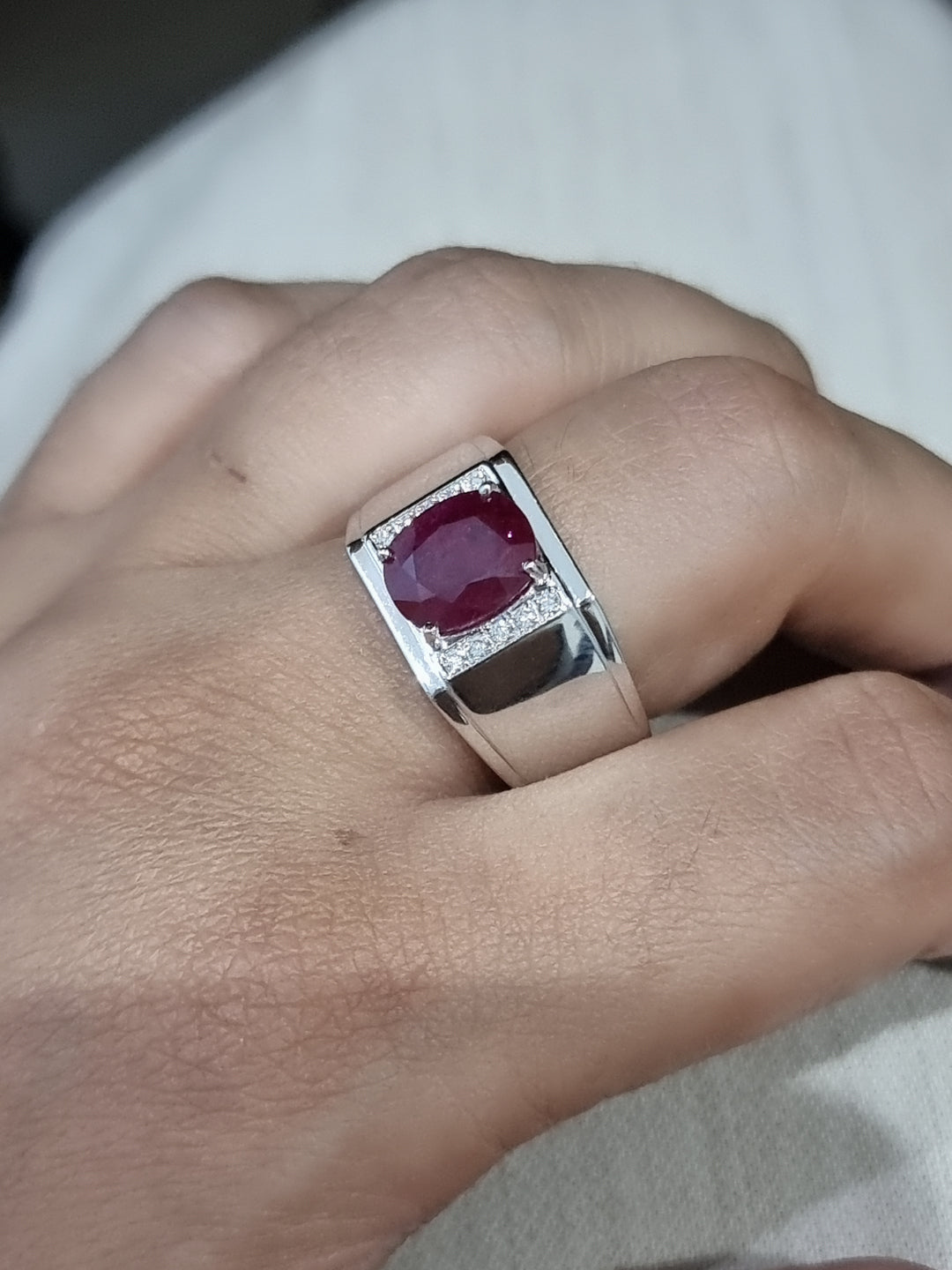 Ruby ring design for on sale man