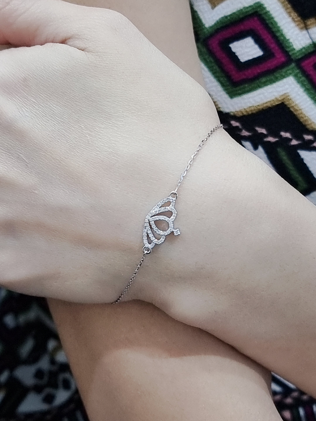 18K Gold Diamond Crown Bracelet