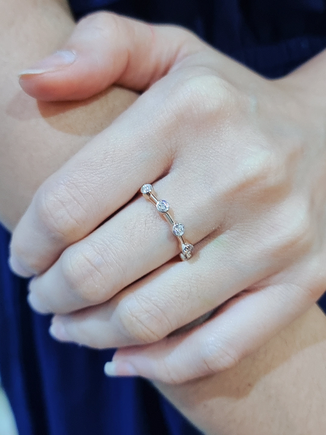Wedding Ring / Everyday Diamond Ring In 18k Rose Gold.