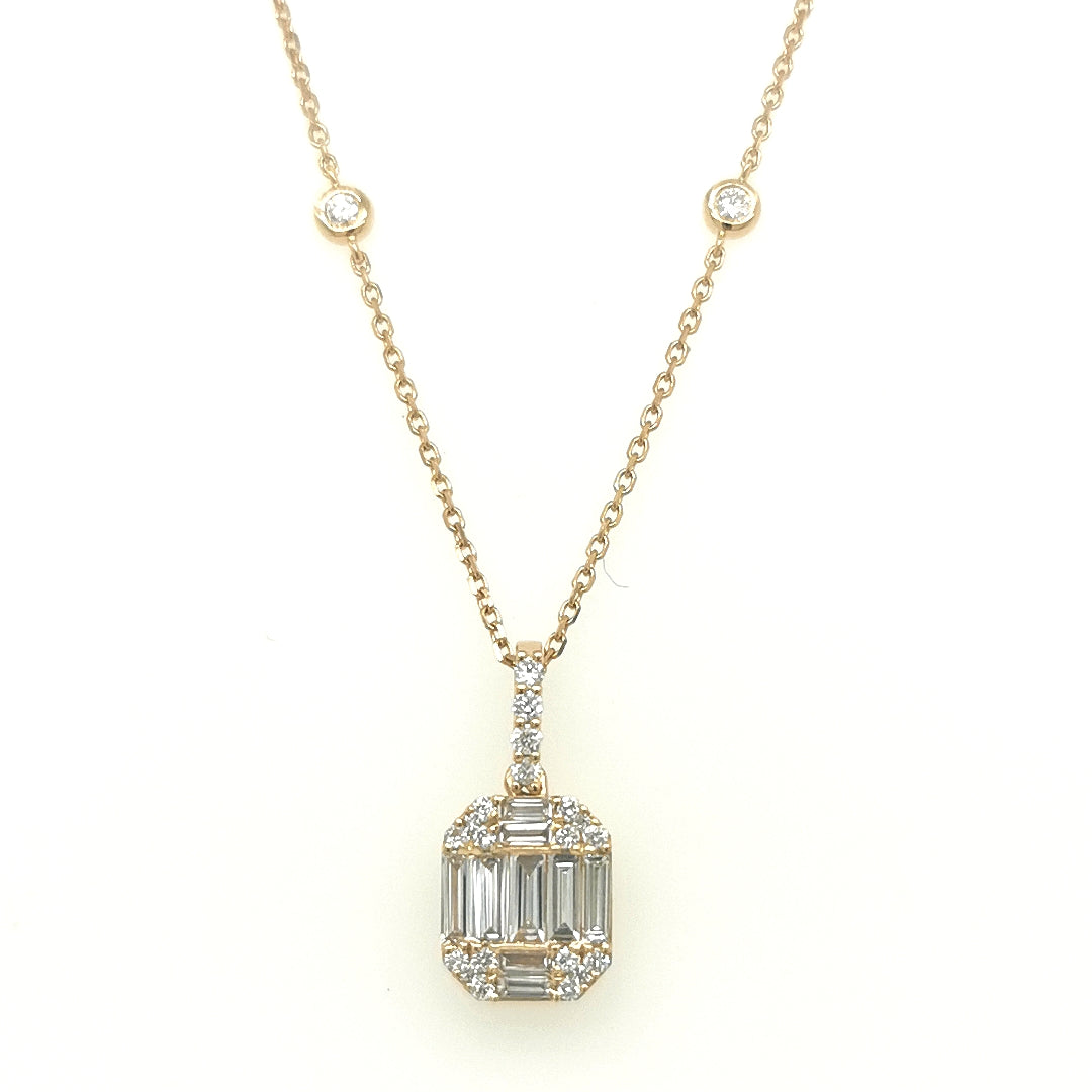 Diamond Pendant In 18k Yellow Gold.