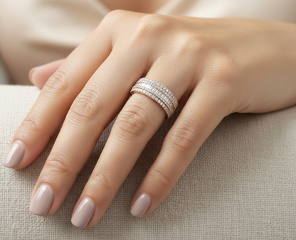 Diamond Band Ring in 18K Rose Gold | 1.06 Carat