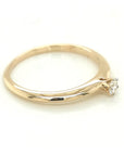 Solitaire Diamond Ring In 18k Yellow Gold