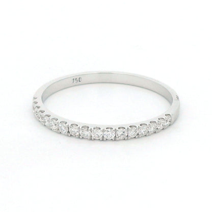 18K White Gold Half Eternity Ring with 0.24 Carat Diamonds