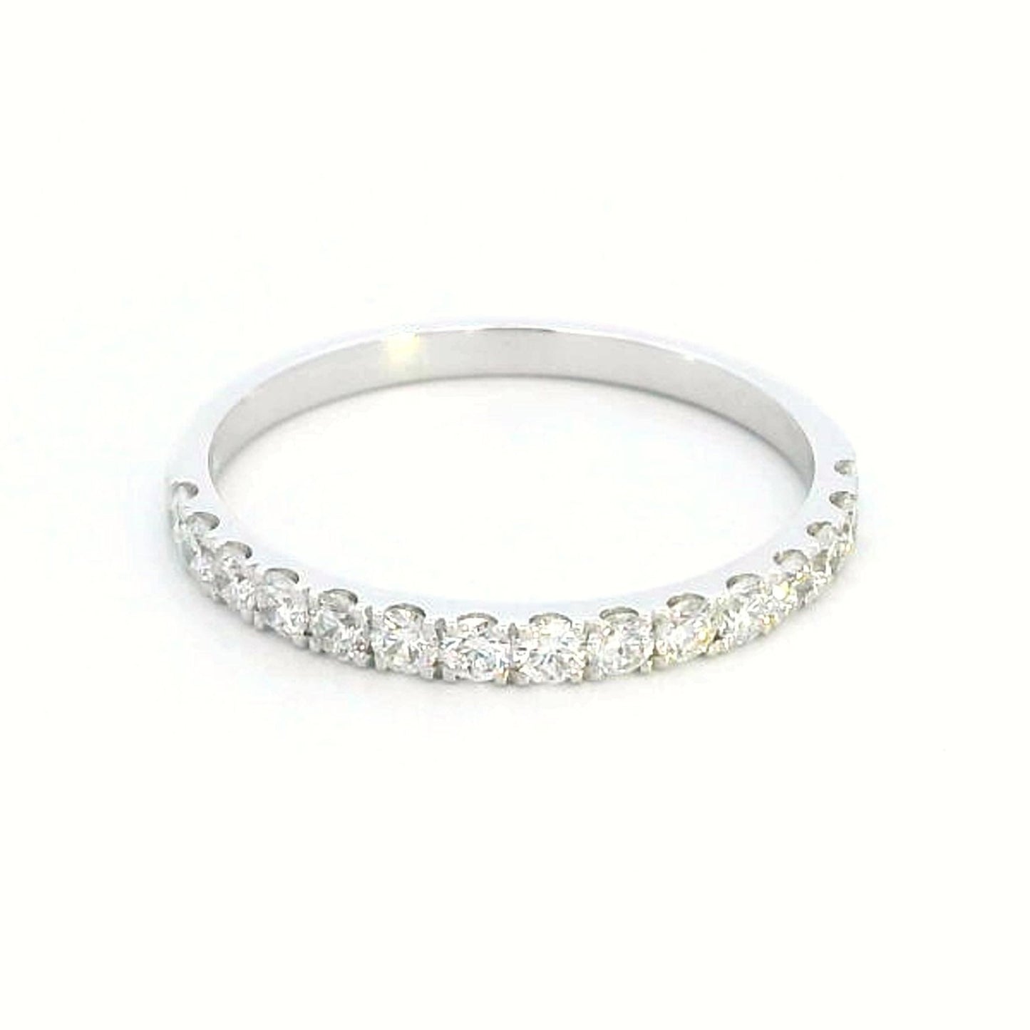 Half Eternity Diamond Ring in 18K White Gold | 0.49 Carats of Sparkling Diamonds