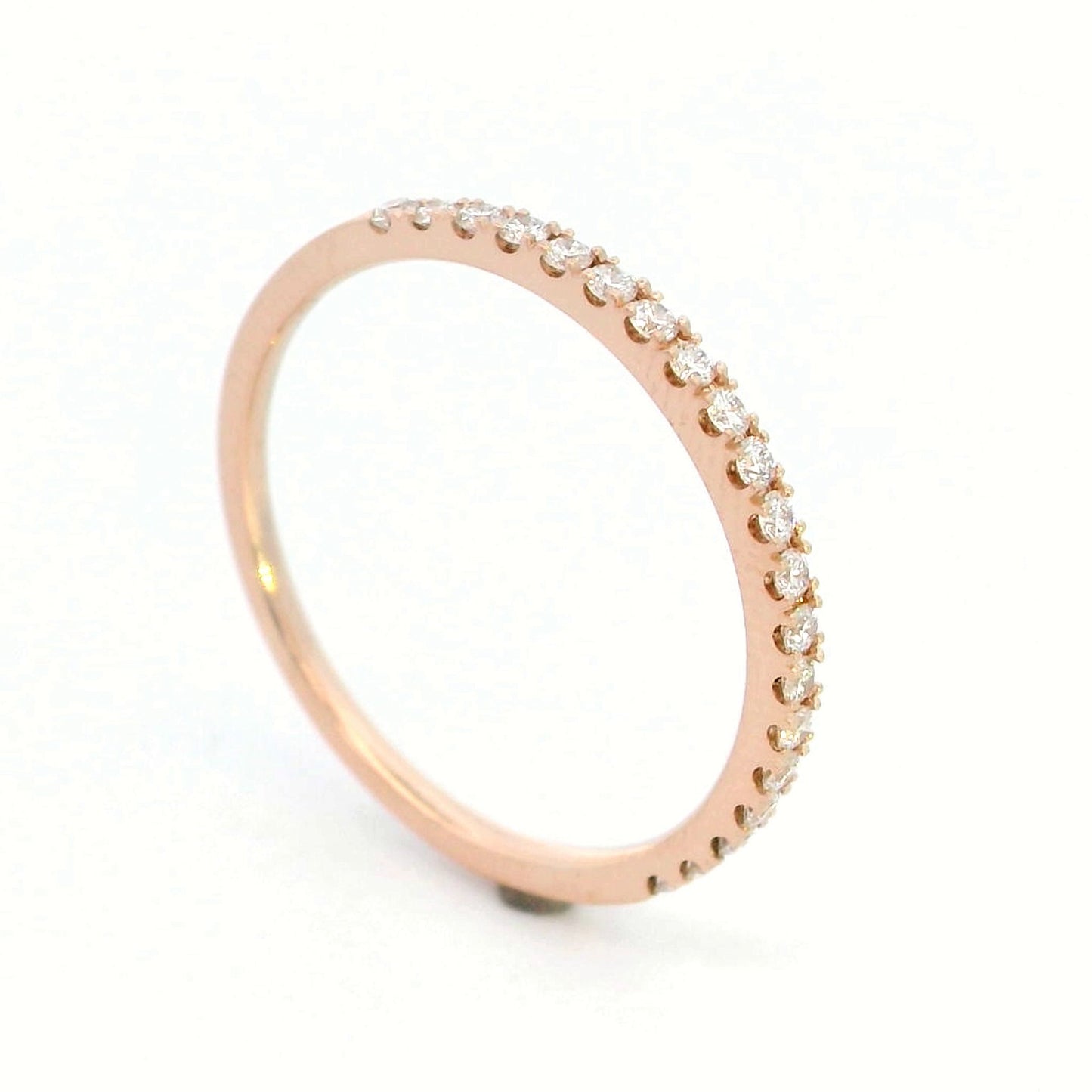 Half Eternity Diamond Ring in 18K Rose Gold | 0.23 Carats of Elegant Sparkle