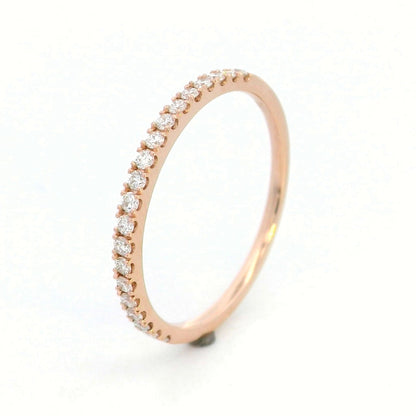 Half Eternity Diamond Ring in 18K Rose Gold | 0.23 Carats of Elegant Sparkle