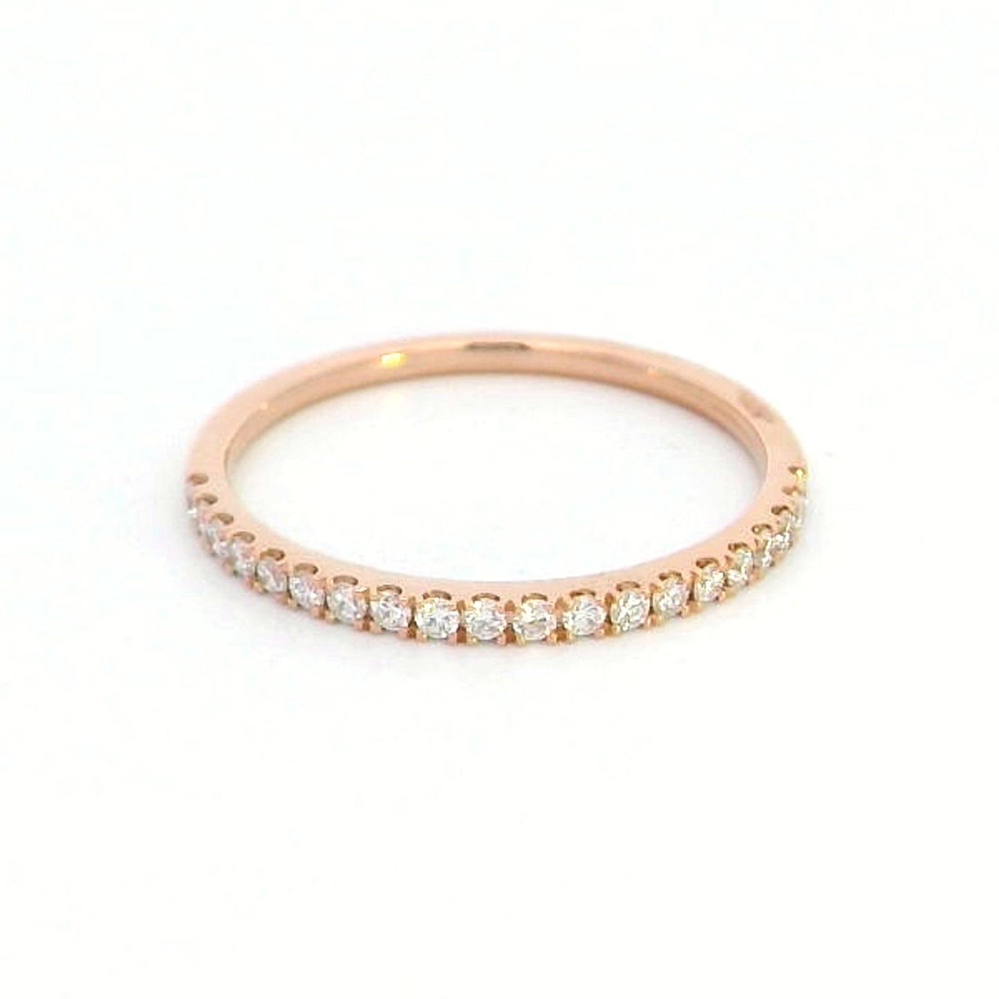 Half Eternity Diamond Ring in 18K Rose Gold | 0.23 Carats of Elegant Sparkle