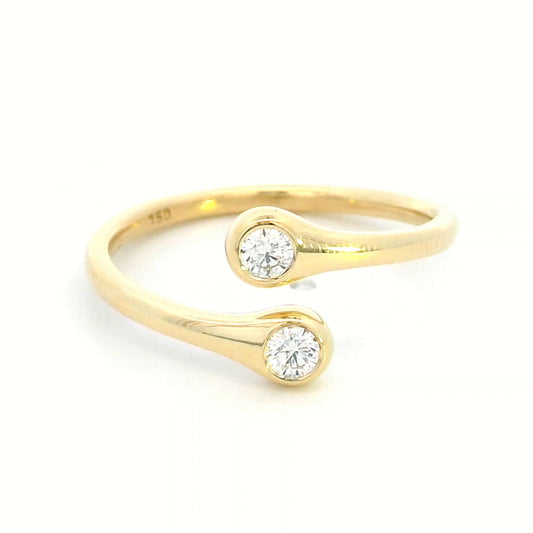 Toi et Moi Diamond Ring in 18K Yellow Gold | 0.17 Carats of Timeless Elegance