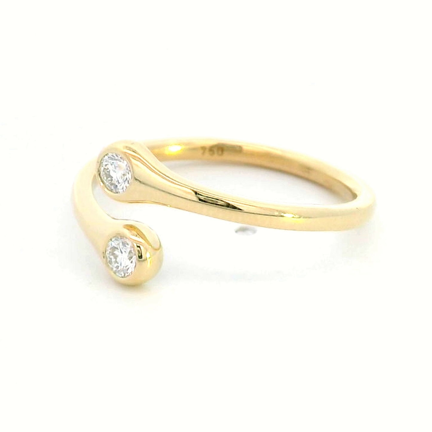 Toi et Moi Diamond Ring in 18K Yellow Gold | 0.17 Carats of Timeless Elegance