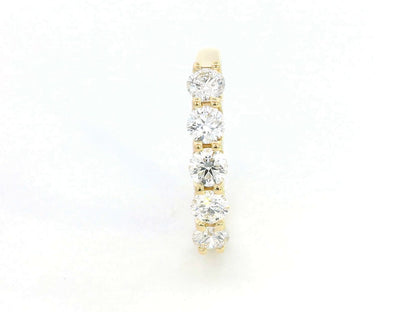 18K Yellow Gold Half Eternity Ring with 0.92 Carats of Round Brilliant Diamonds