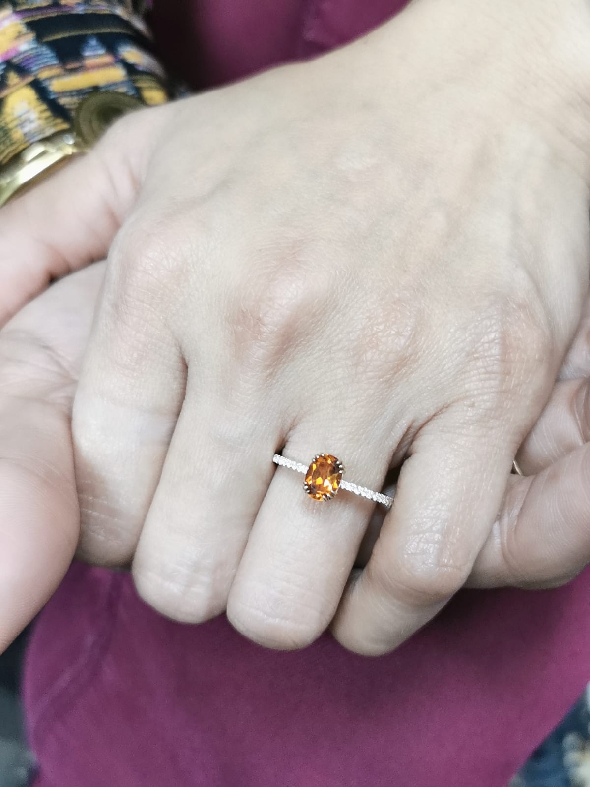 18K Yellow Gold Citrine and Diamond Ring – November Birthstone Jewelry