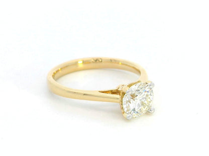 1.20 Carat Solitaire Diamond Engagement Ring – 18K Gold, VS2 Clarity, K Color