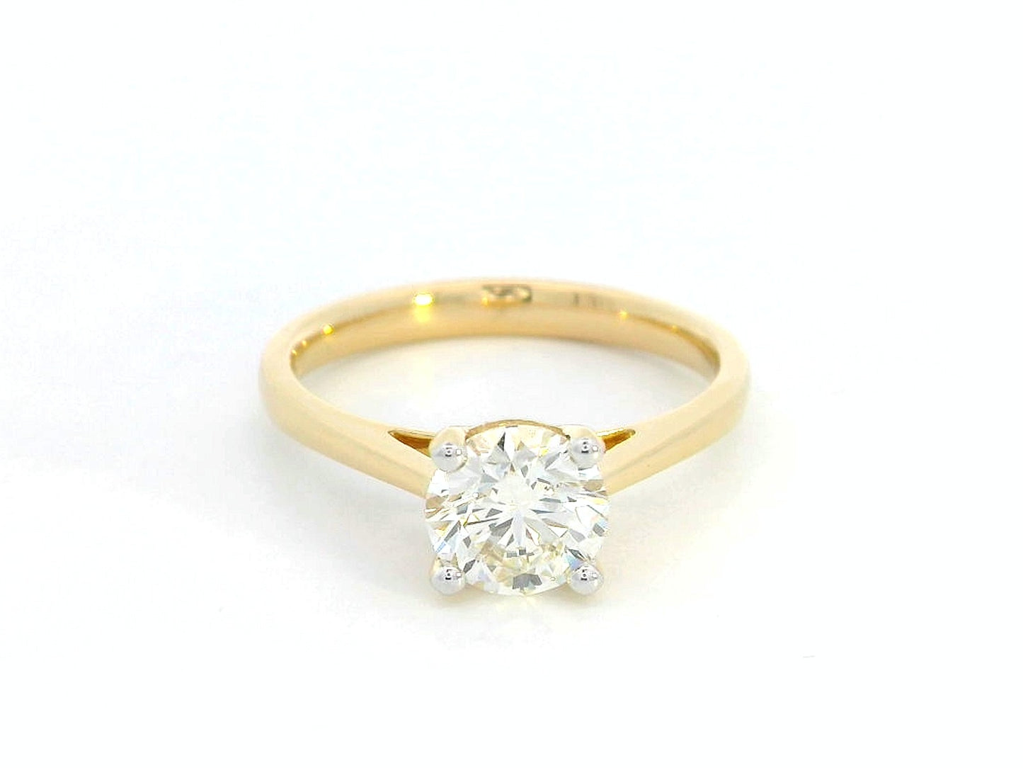 GIA Certified 1.20 CT Diamond Solitaire Engagement Ring in 18K Gold – VS2 Clarity, K Color