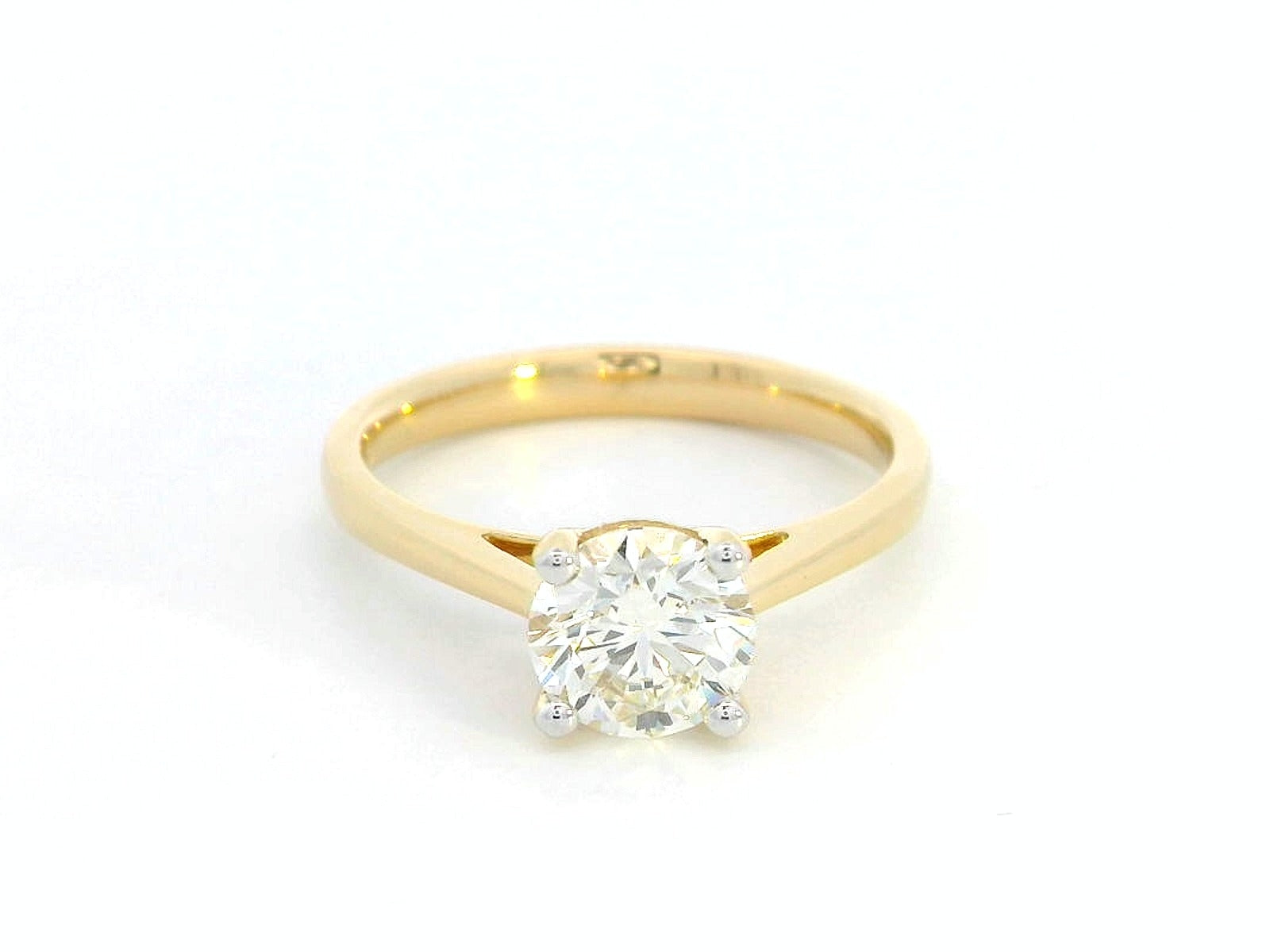 GIA Certified 1.20 CT Diamond Solitaire Engagement Ring in 18K Gold – VS2 Clarity, K Color