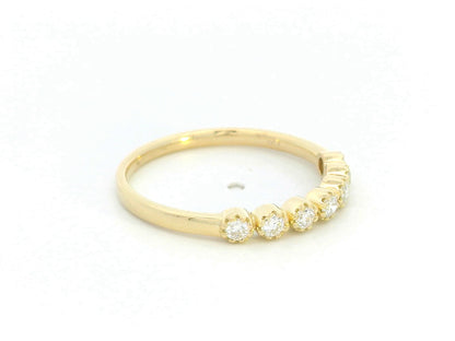 Minimalist eternity ring in yellow gold