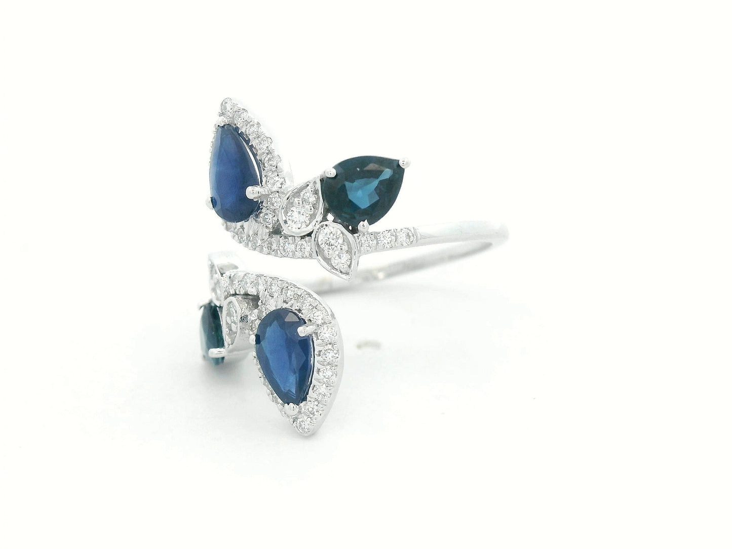 Side view showing fluid bypass design with gemstones along the curves