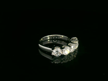 18K white gold diamond band ring with round brilliant diamonds totaling 2.05 carats – Emirates Diamonds