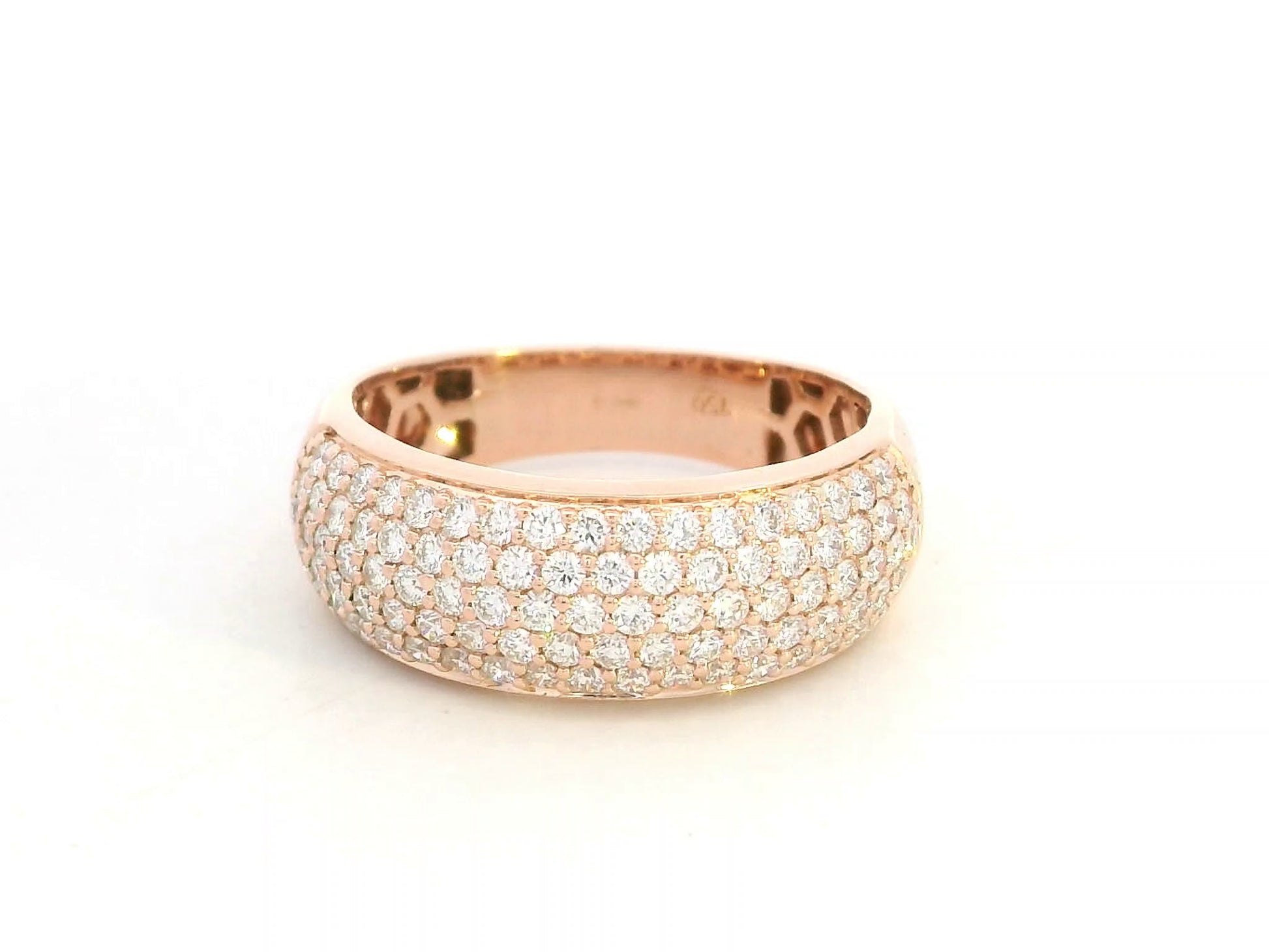 18K rose gold diamond pavé band – 0.97ct diamonds by Emirates Diamonds