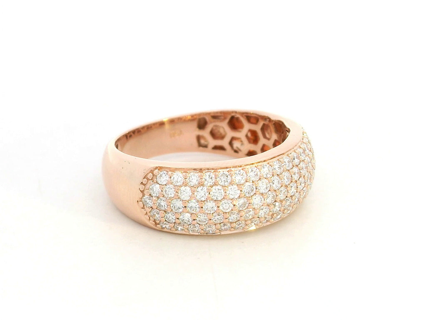 18K rose gold diamond pavé band – 0.97ct diamonds by Emirates Diamonds