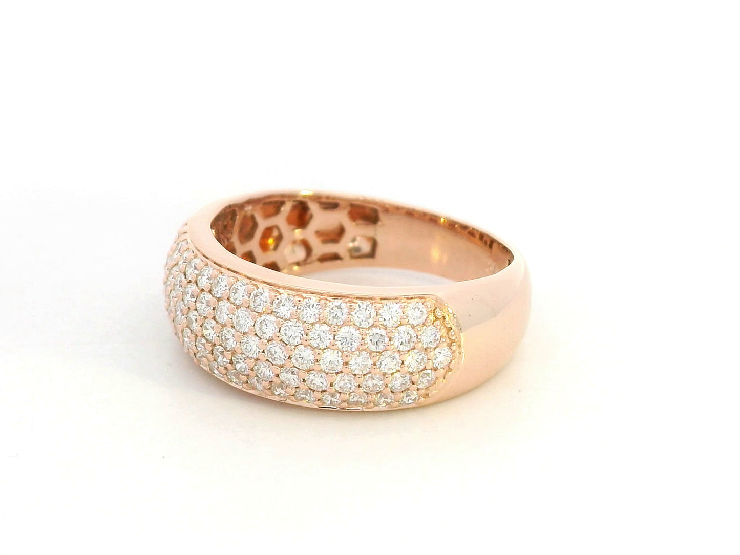 18K rose gold diamond pavé band – 0.97ct diamonds by Emirates Diamonds